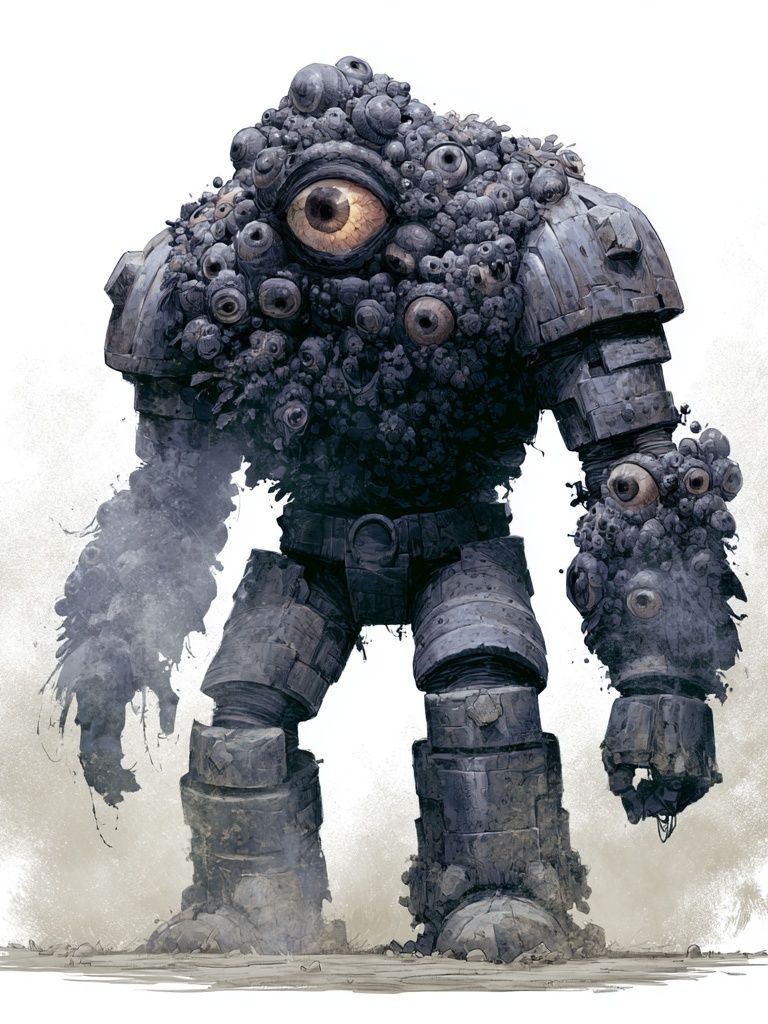 Cyclopean Robot Digital Art Poster. poster detail