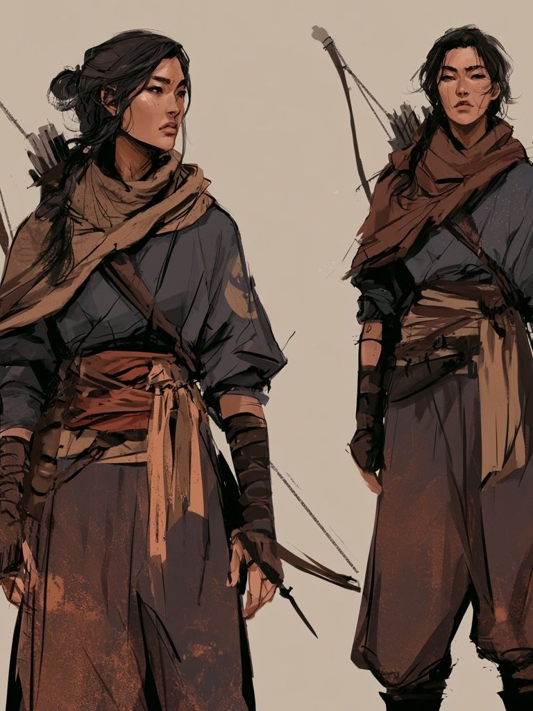 Archer Character Study Illustration Poster. poster detail