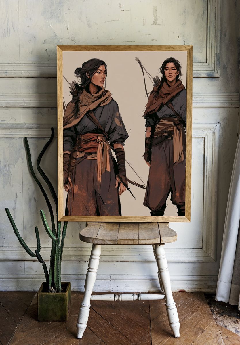 Archer Character Study Illustration Poster. room preview
