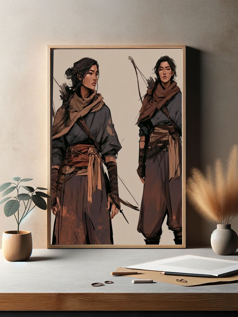 Archer Character Study Illustration Poster. — room view 2