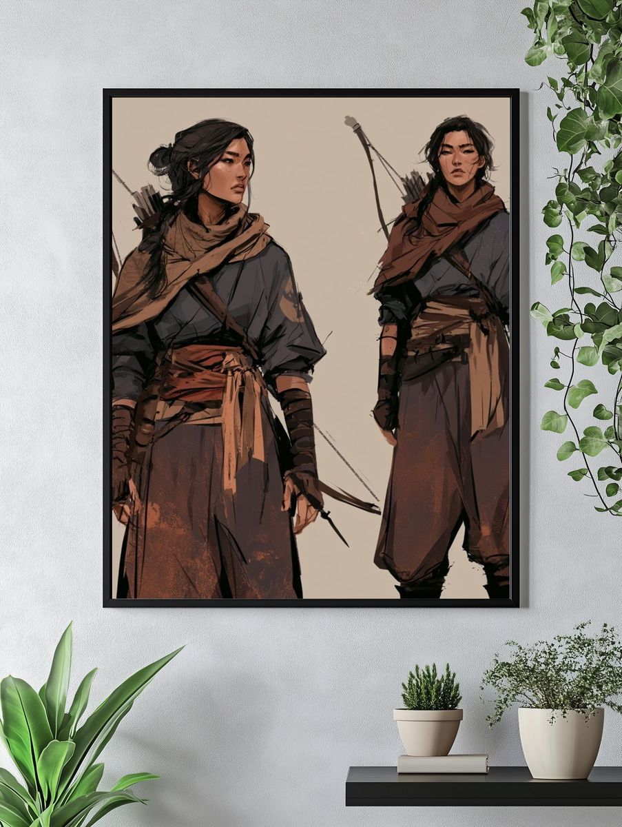 Archer Character Study Illustration Poster. — room view 4