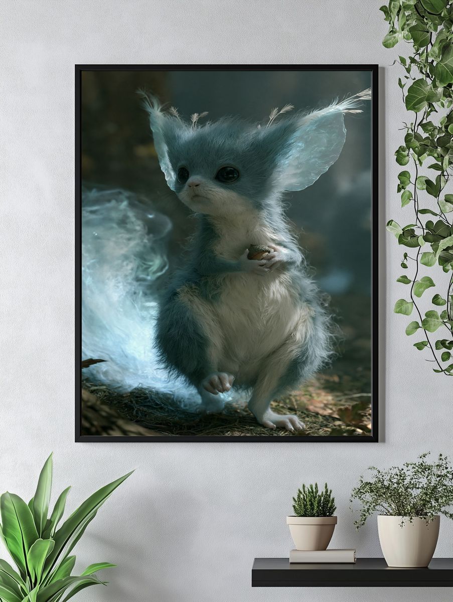Fantasy Baby Creature Portrait Print. — room view 4