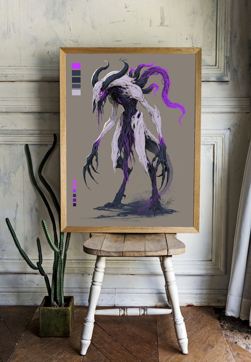 Void Stalker Digital Art Poster. — room view 1