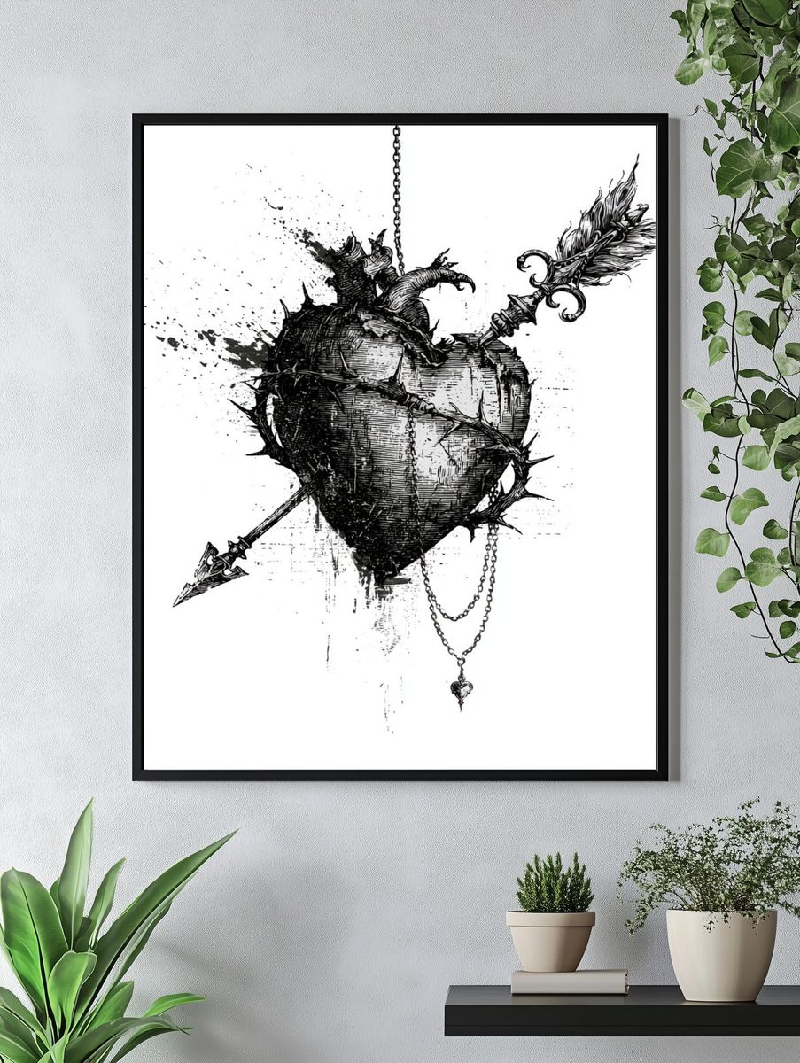 Surreal Robot Landscape Poster. — room view 4
