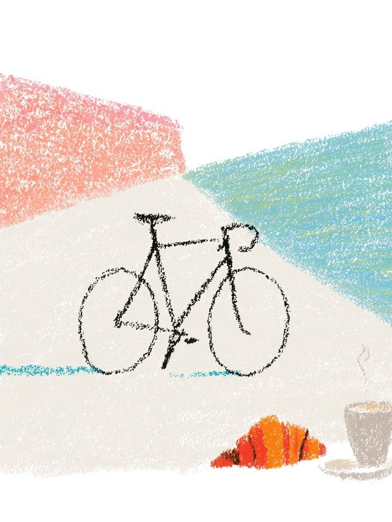 Cycling Morning Sketch Poster. poster detail