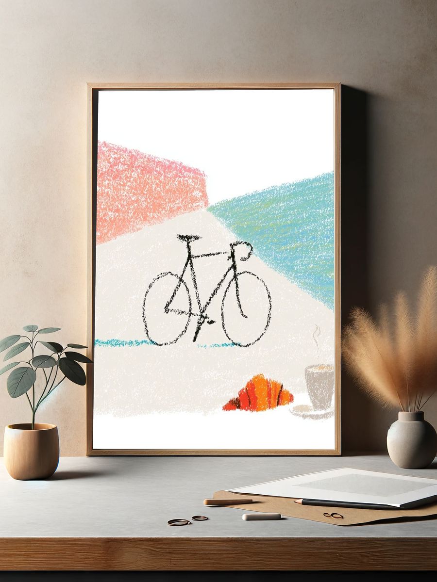 Cycling Morning Sketch Poster. — room view 2
