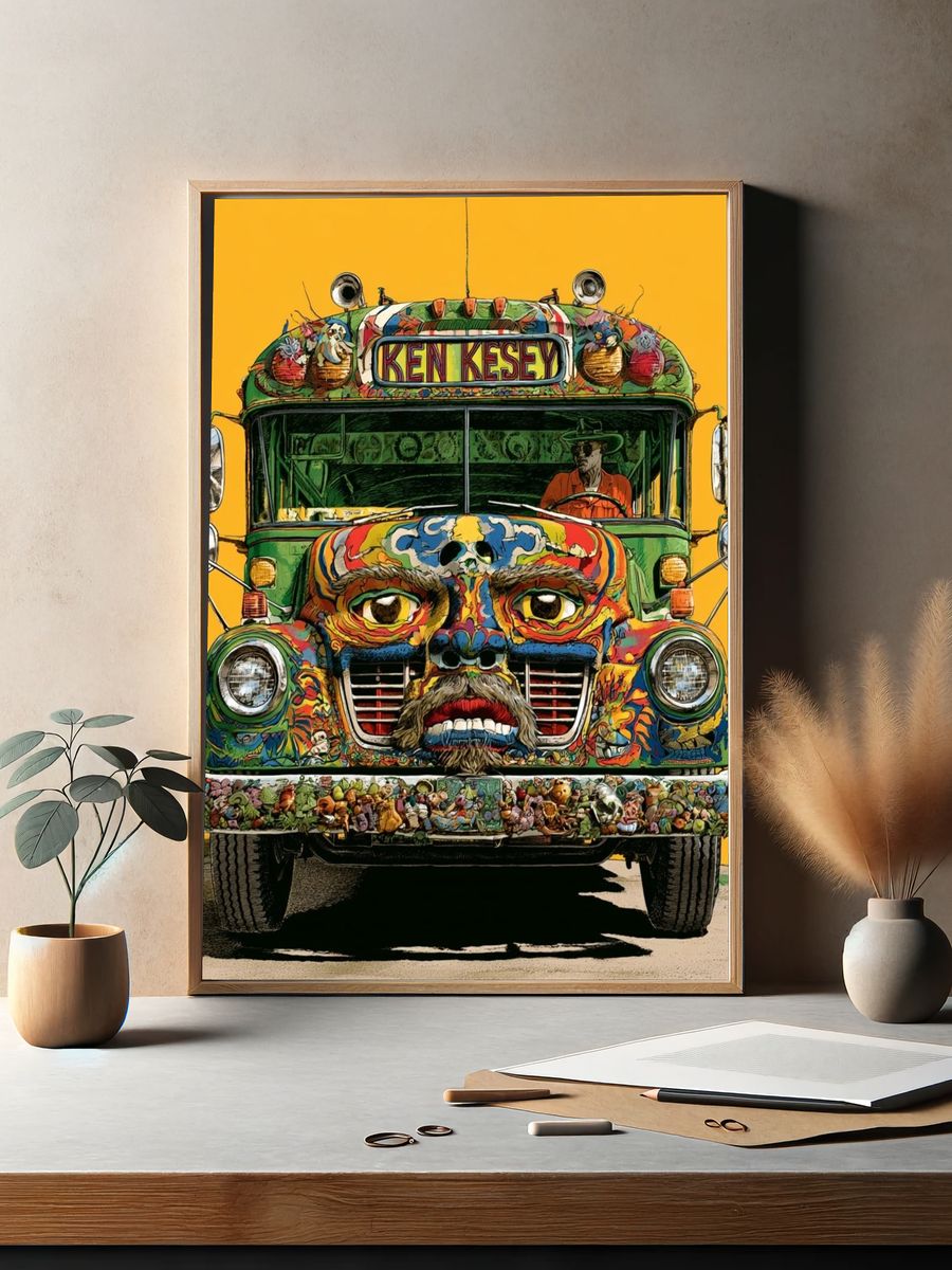 Ken Kesey Psychedelic Bus Print. — room view 2