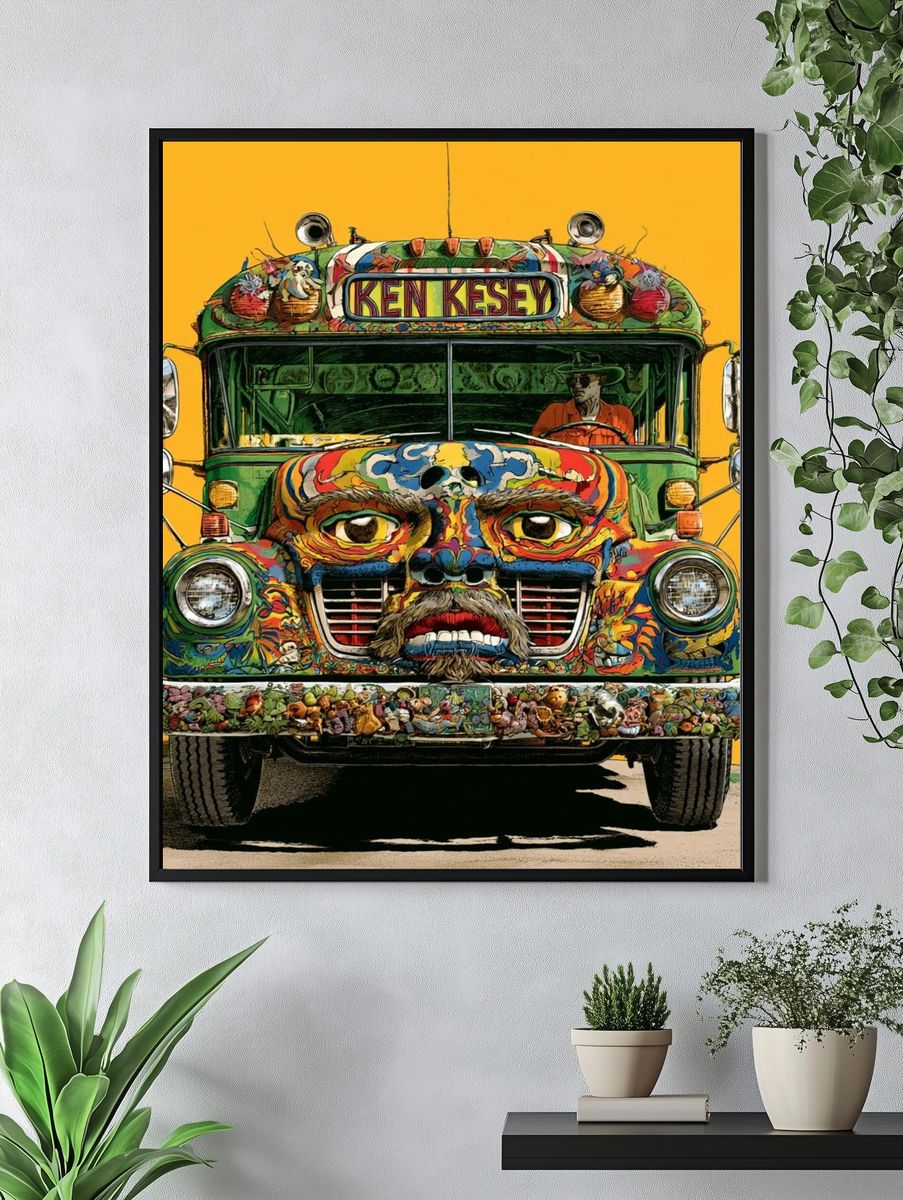 Ken Kesey Psychedelic Bus Print. — room view 4