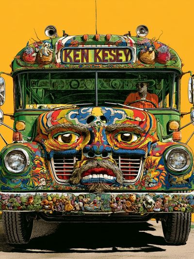 Ken Kesey Psychedelic Bus Print.