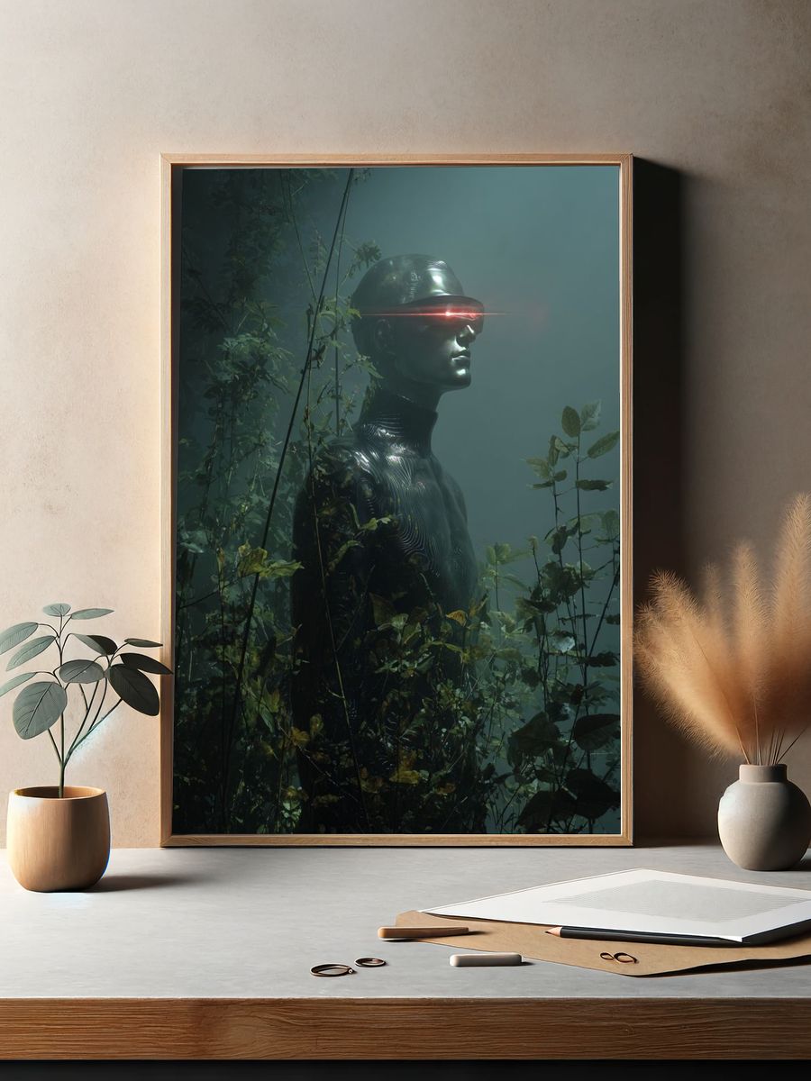 Cybernetic Forest Sentinel Poster. — room view 2