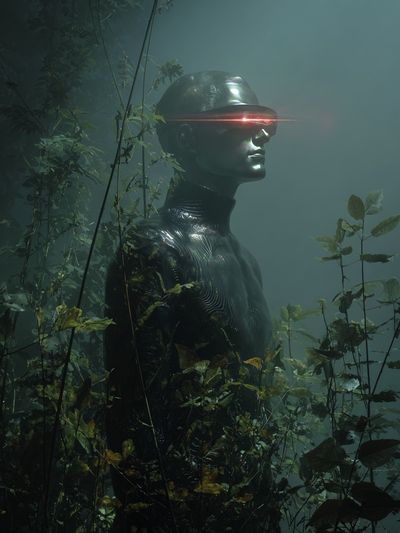 Cybernetic Forest Sentinel Poster.