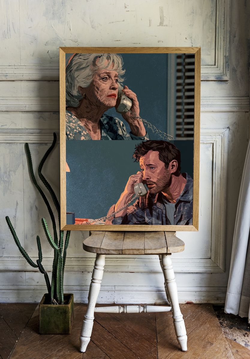 Phone Call Portrait Poster. room preview