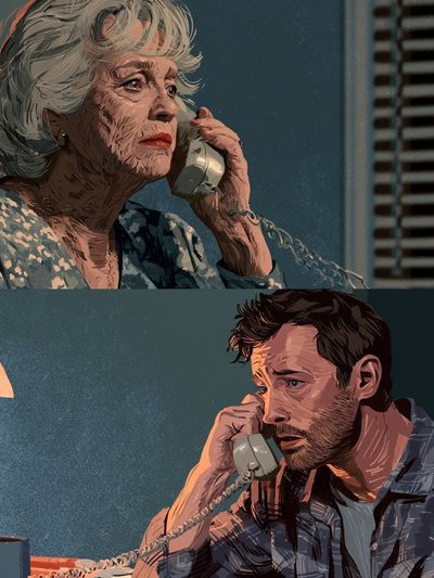Phone Call Portrait Poster. poster