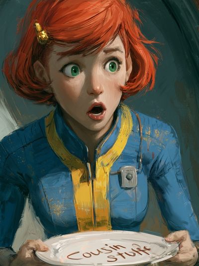 Vault Girl Digital Art Poster.