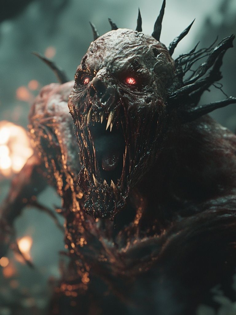 Demonic Skull Horror Poster. poster detail