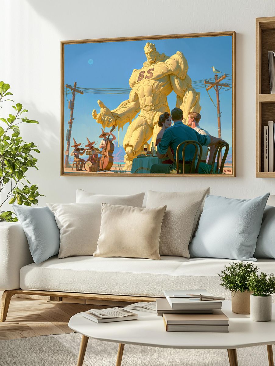 Surreal Giant Beachside Poster. — room view 2