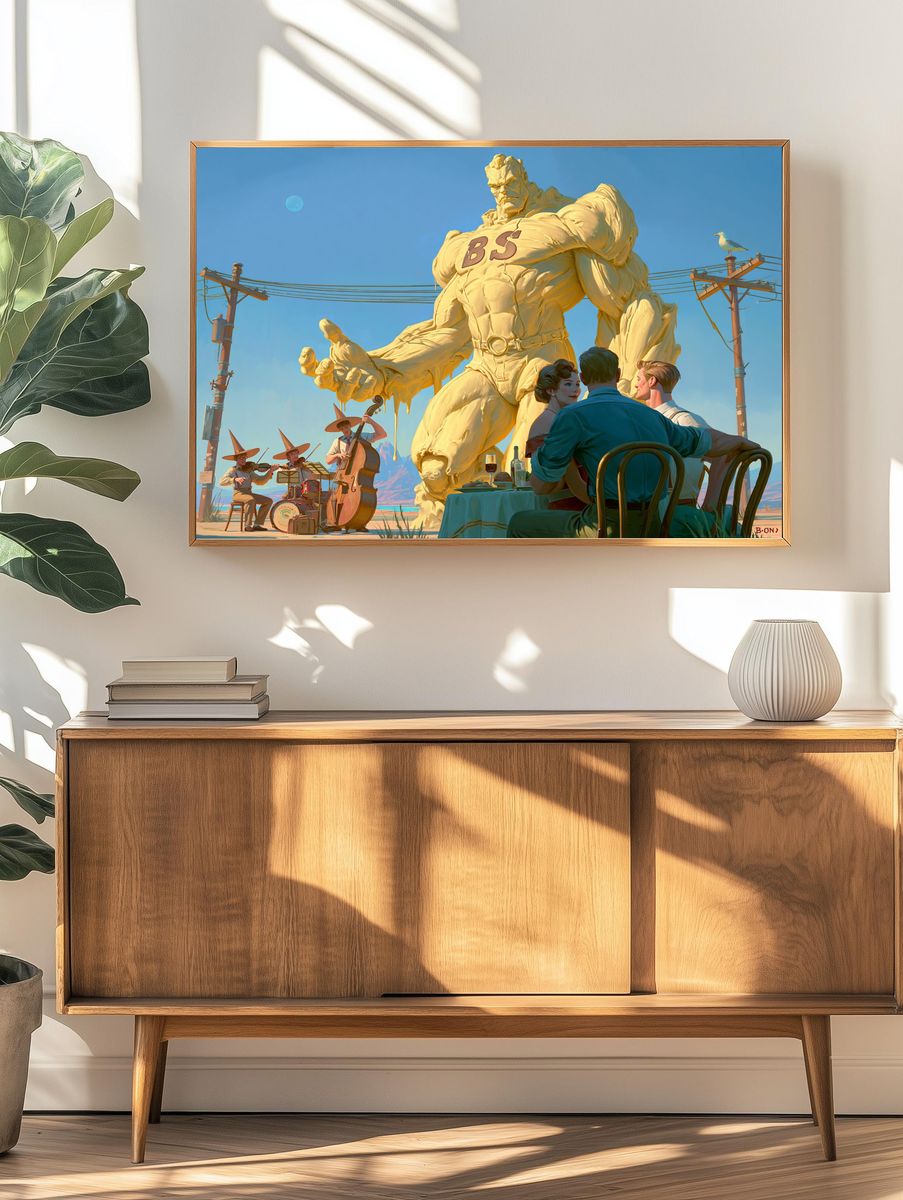 Surreal Giant Beachside Poster. — room view 3