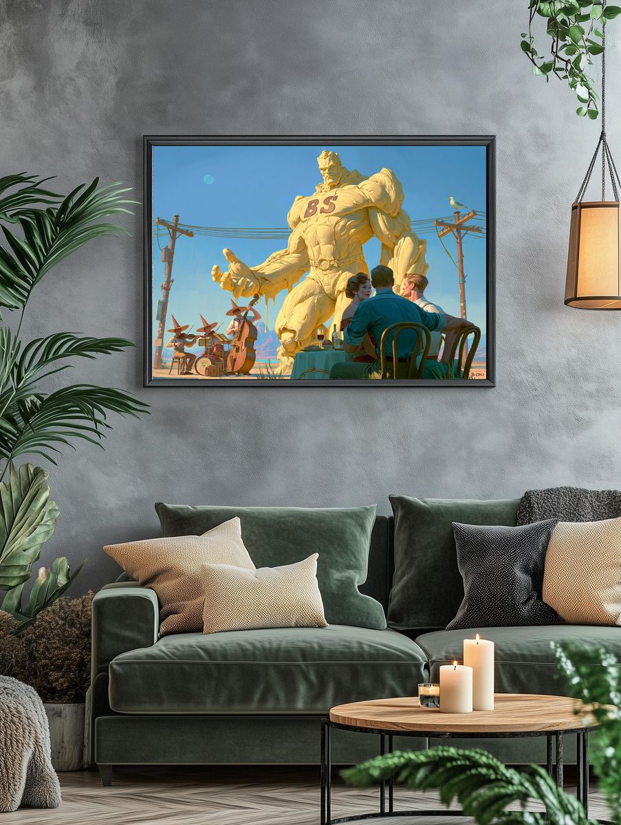 Surreal Giant Beachside Poster. — room view 4