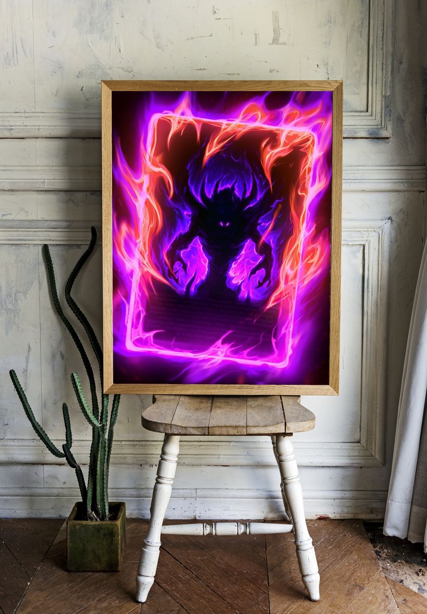 Neon Demon Flame Poster. — room view 1