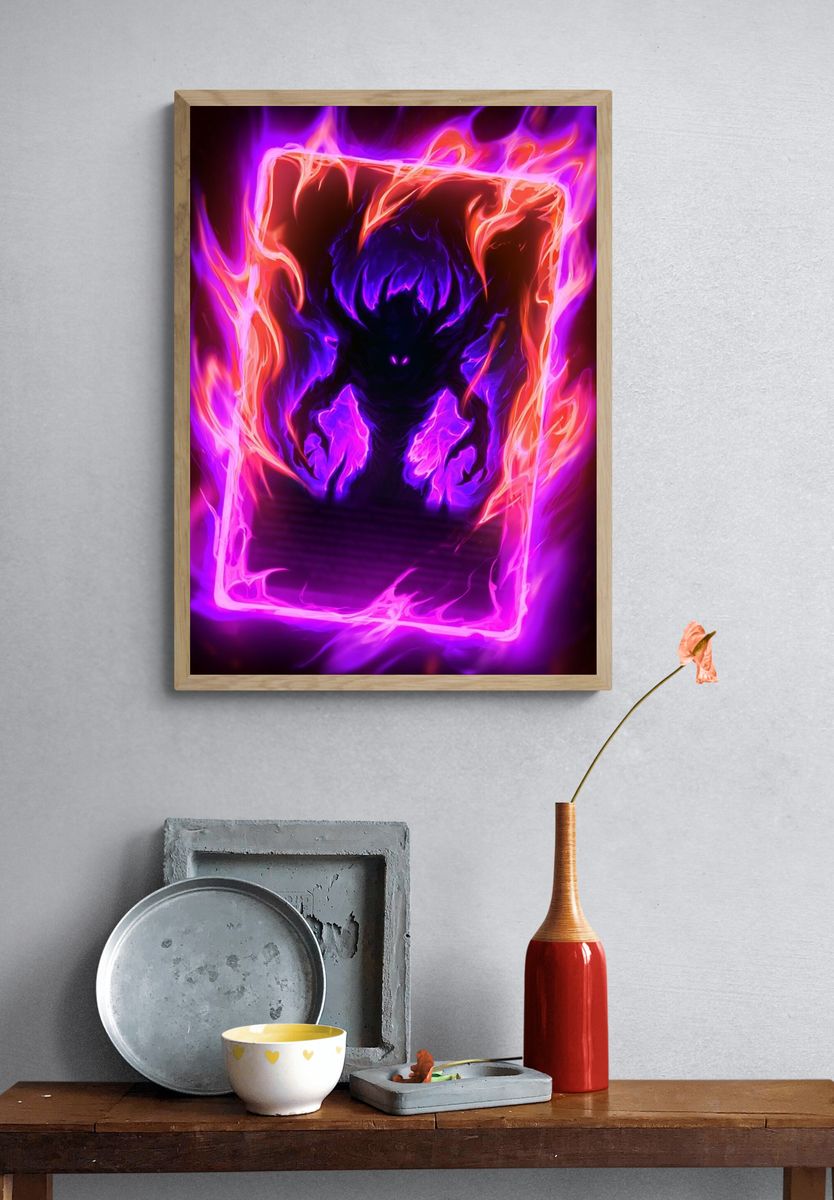 Neon Demon Flame Poster. — room view 3