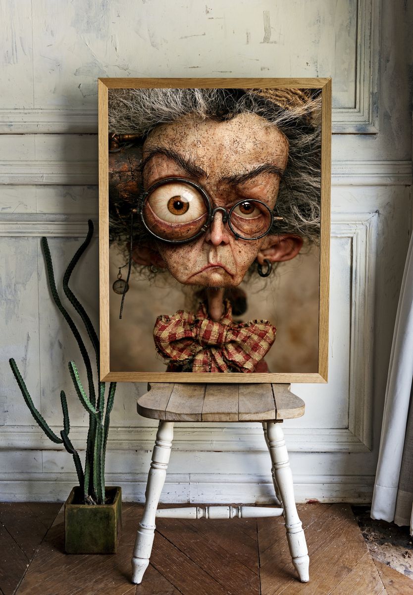 Steampunk Doll Portrait Poster. room preview