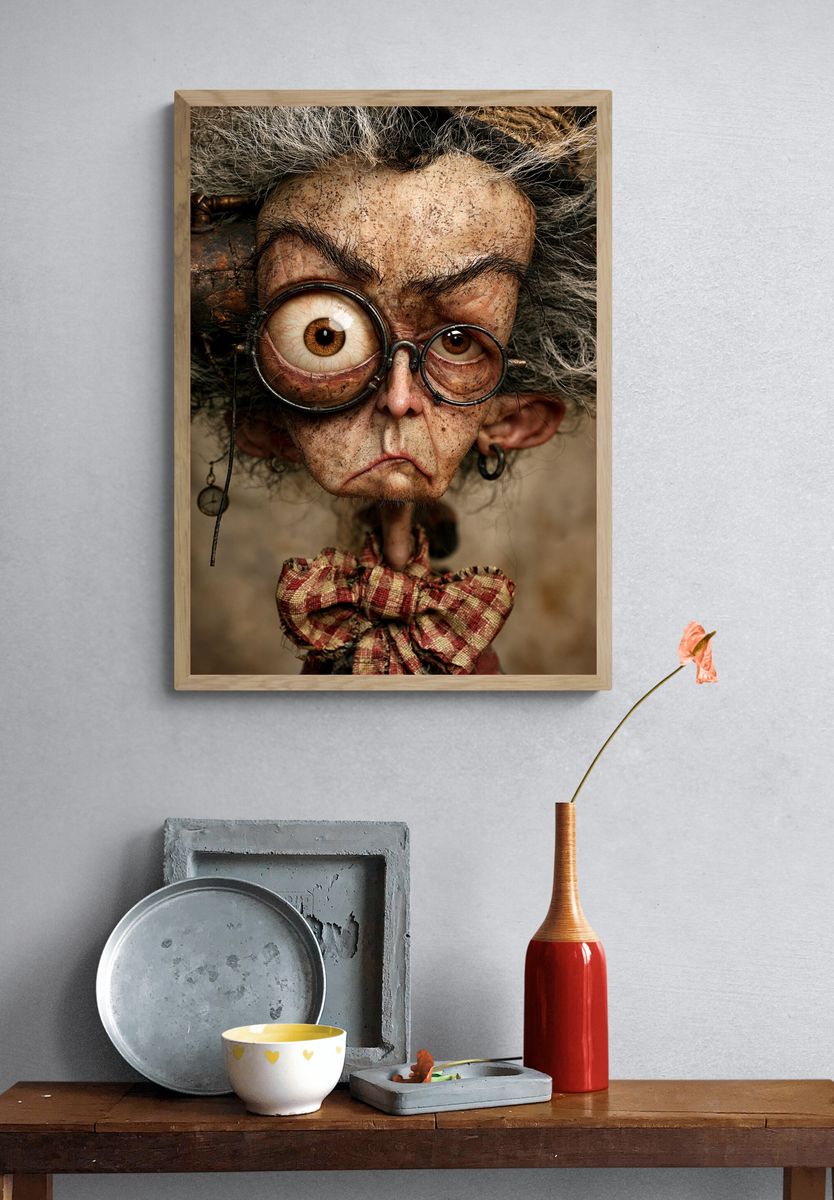 Steampunk Doll Portrait Poster. — room view 3