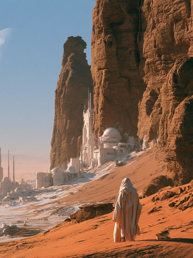 Desert Sci-Fi Landscape Poster. poster detail