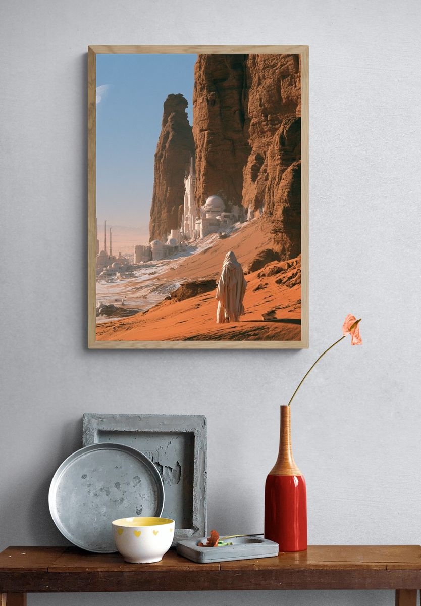 Desert Sci-Fi Landscape Poster. — room view 3