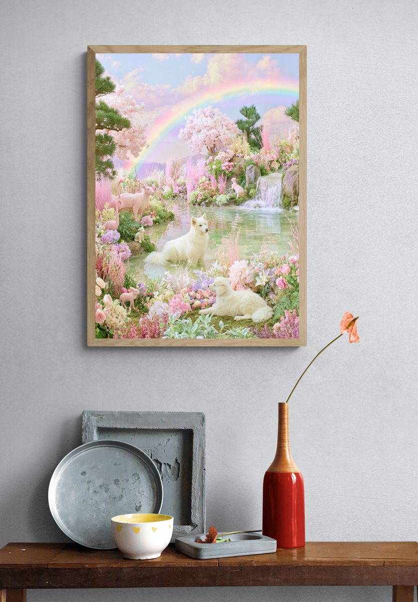 Pastel Dream Garden Poster. — room view 3