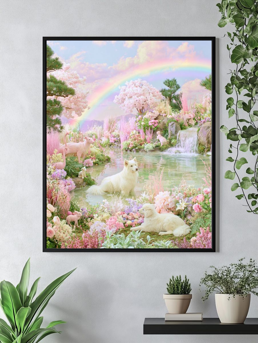 Pastel Dream Garden Poster. — room view 4