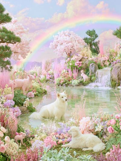 Pastel Dream Garden Poster. poster