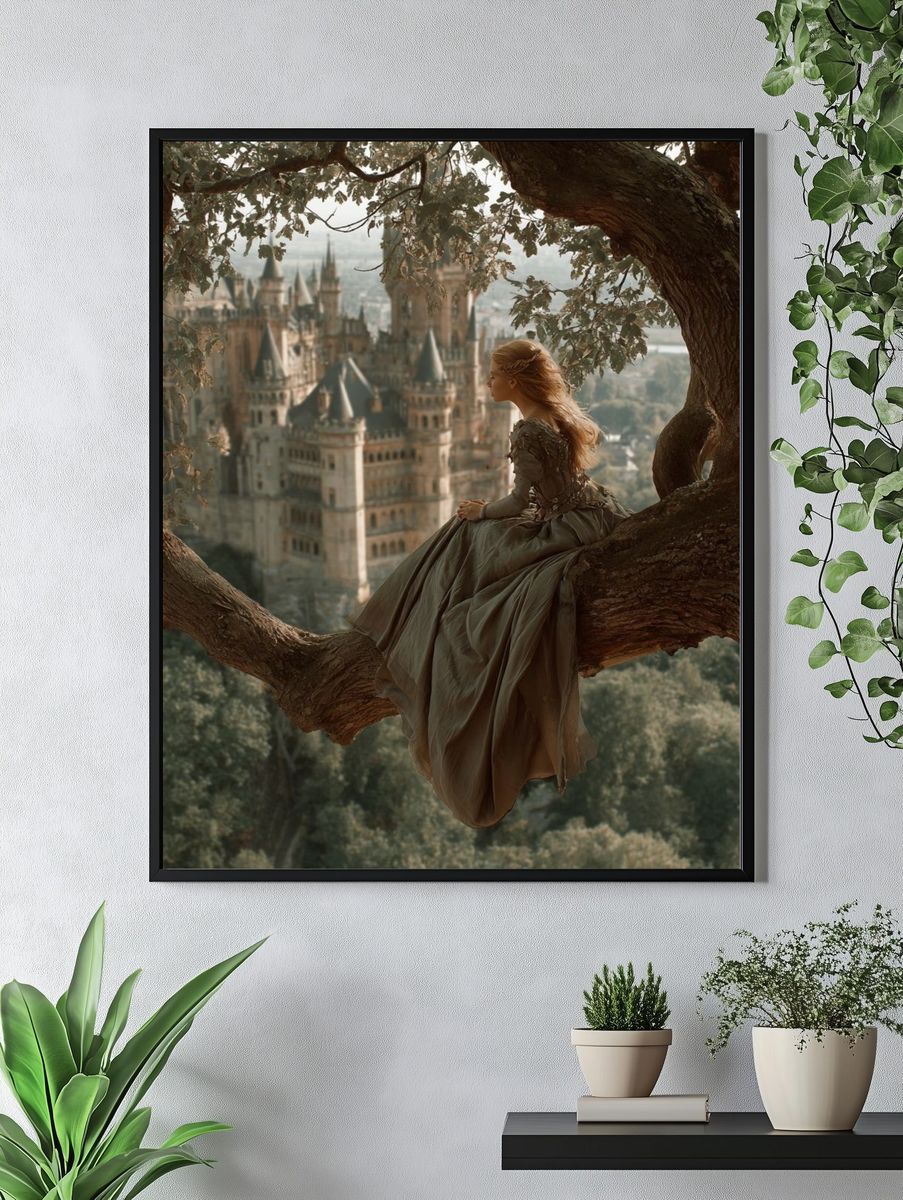 Enchanted Castle View Fantasy Print. — room view 4