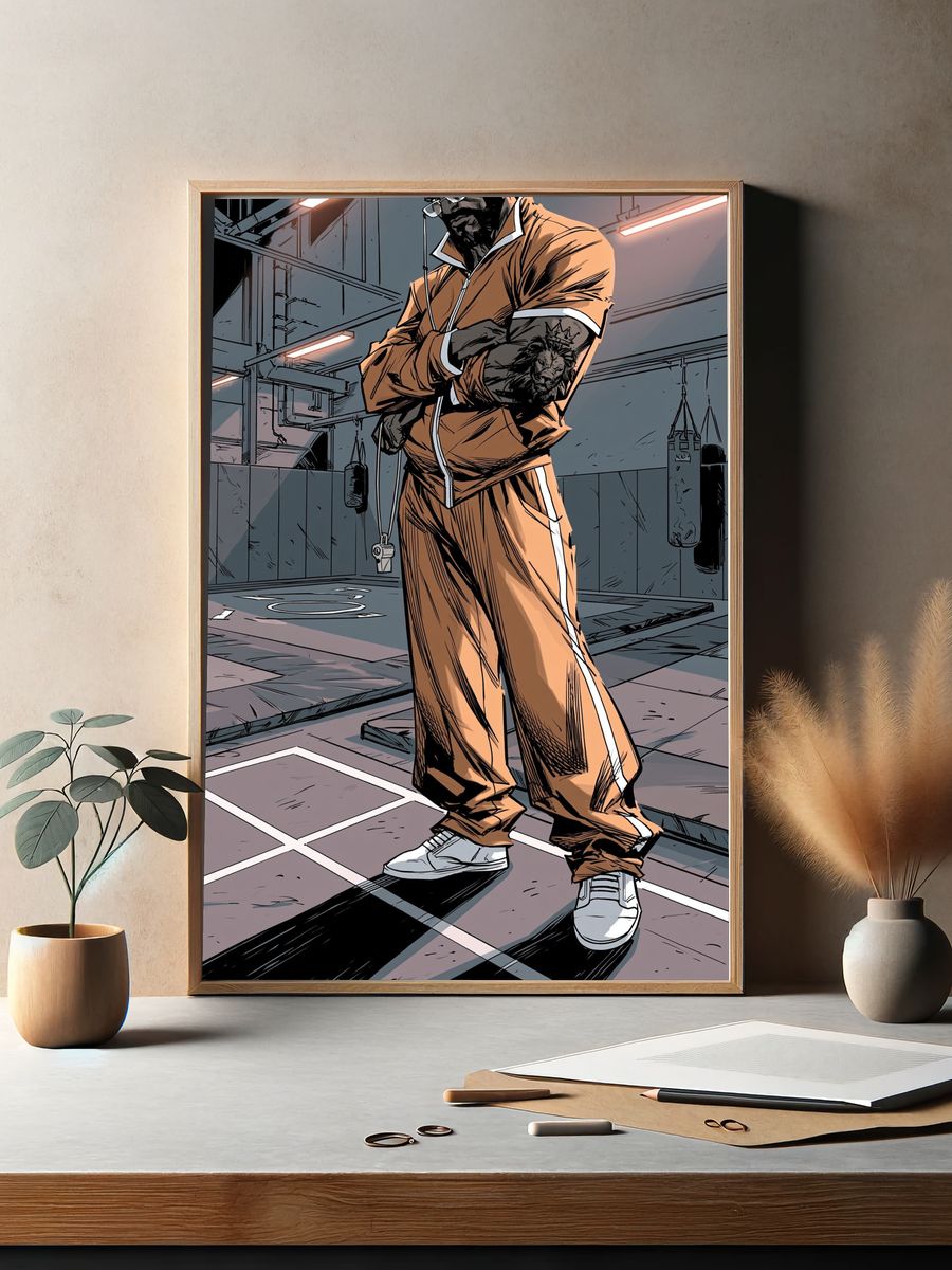 Boxing Gym Champion Illustration Poster. — room view 2