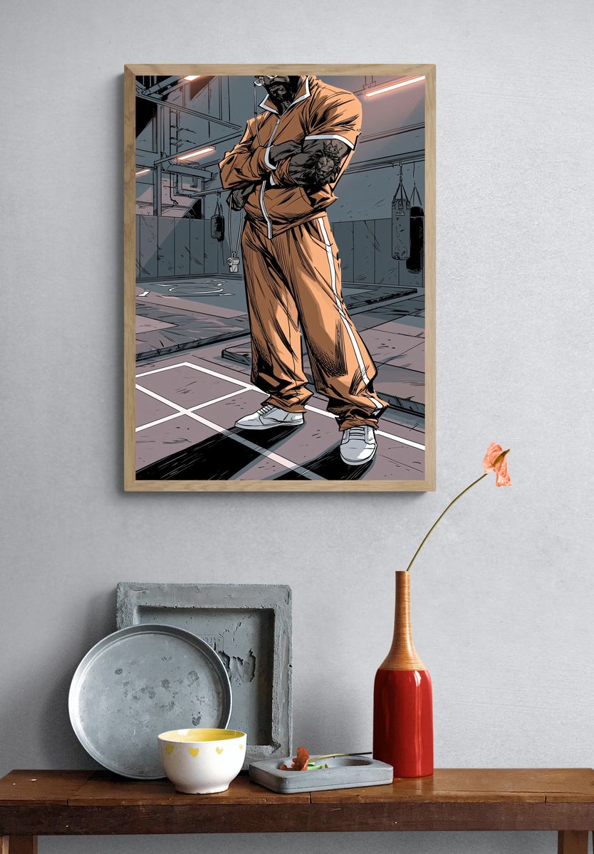 Boxing Gym Champion Illustration Poster. — room view 3