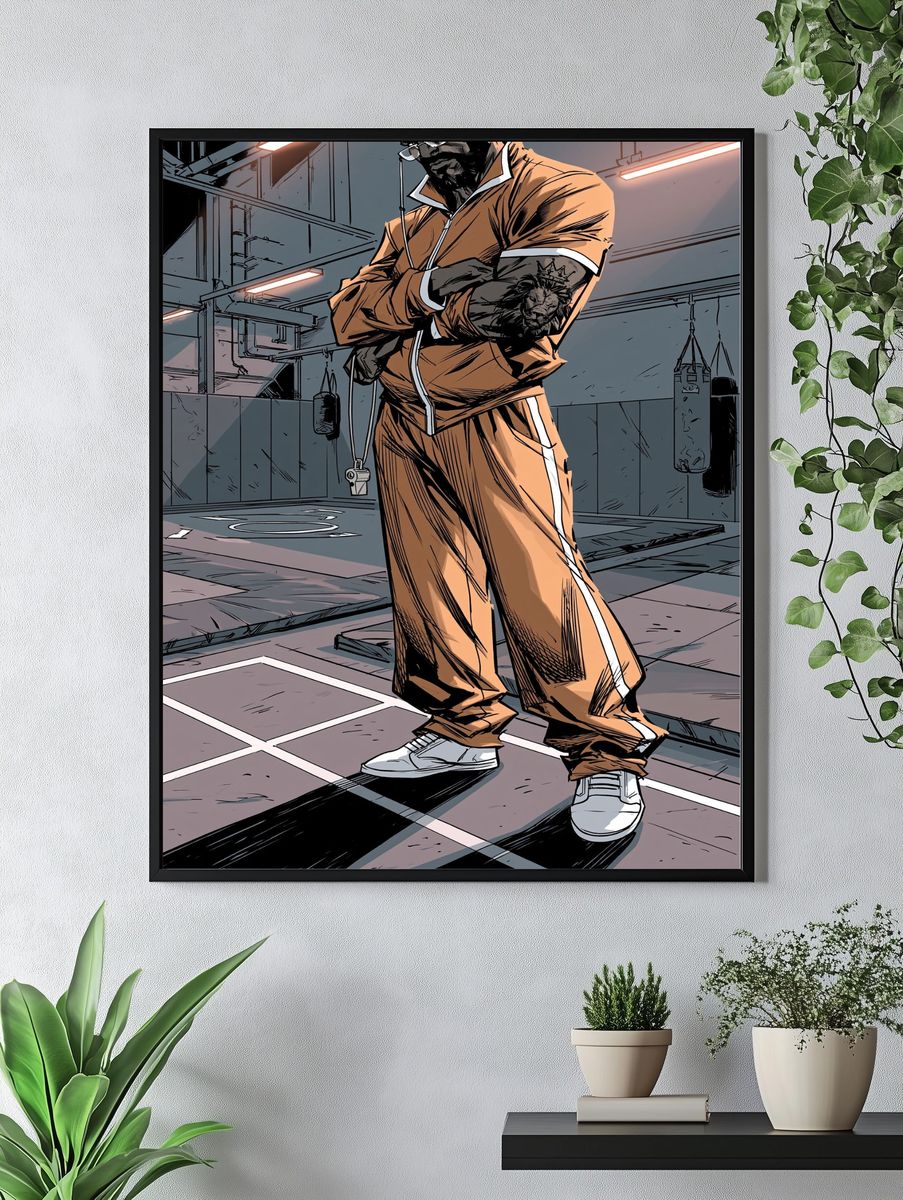 Boxing Gym Champion Illustration Poster. — room view 4