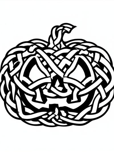 Celtic Knot Pumpkin Typography Print. poster print