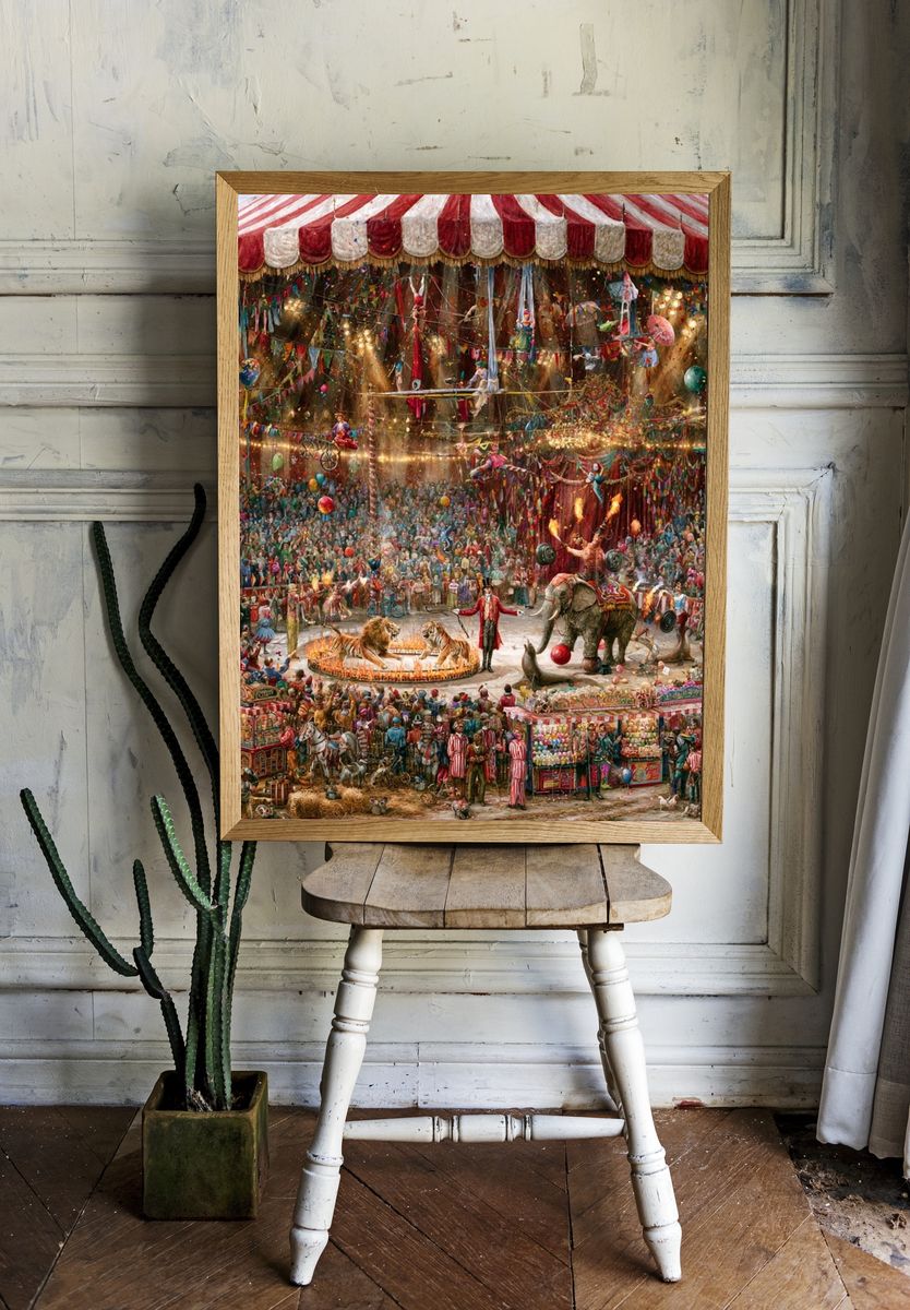 Circus Spectacle — Illustration Print. room preview
