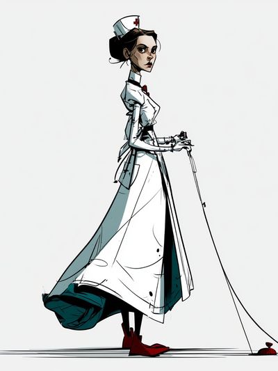 Nurse Fashion Illustration Poster. poster