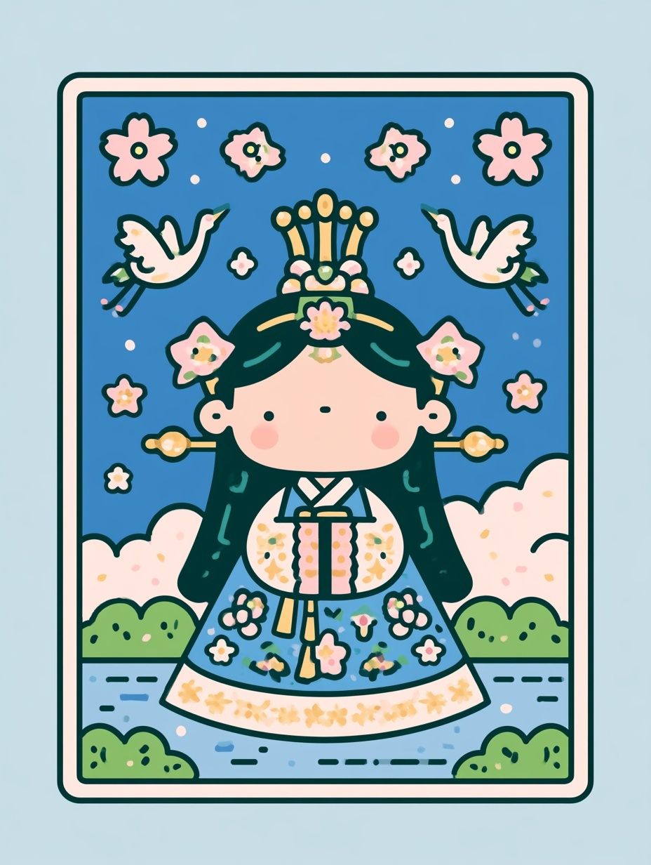 Kawaii Princess Illustration Poster. poster detail