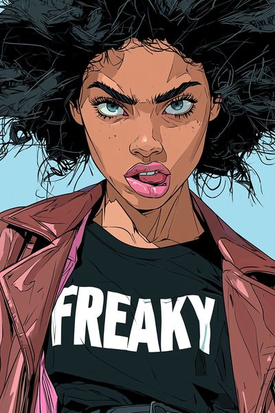 Freaky Comic Portrait Poster.