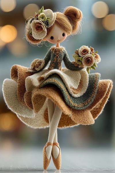 Floral Doll Portrait Print.