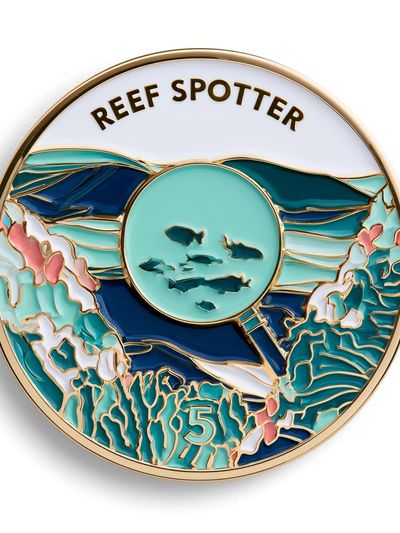 Reef Spotter Marine Illustration Poster.