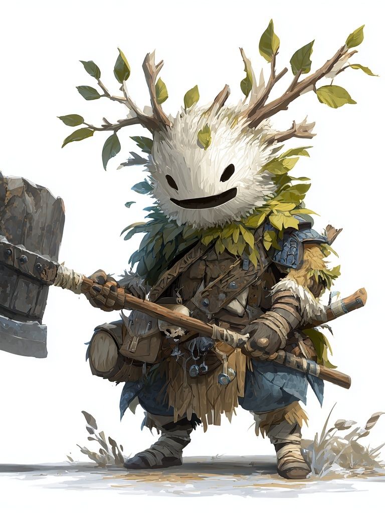 Forest Spirit Warrior Illustration Poster. poster — illustration art
