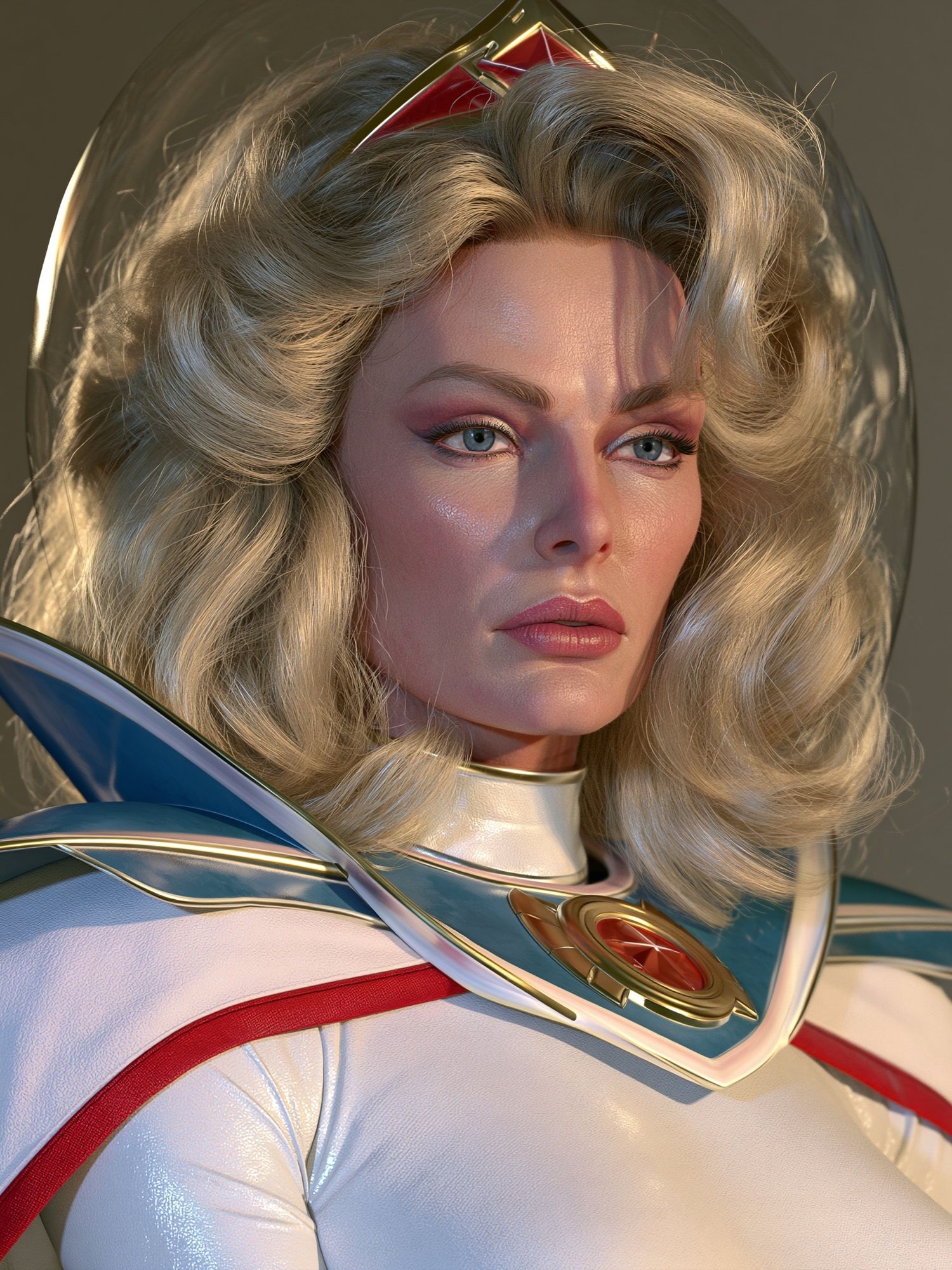 Retro Sci-Fi Heroine Portrait Poster. poster — illustration art