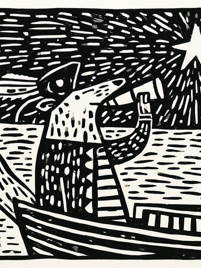 Starry Night Sailor Print. poster