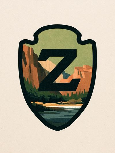 Z Canyon Emblem Illustration Poster.