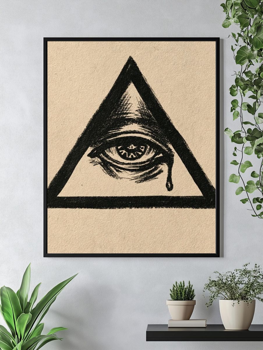 All-Seeing Eye Ink Poster. — room view 4