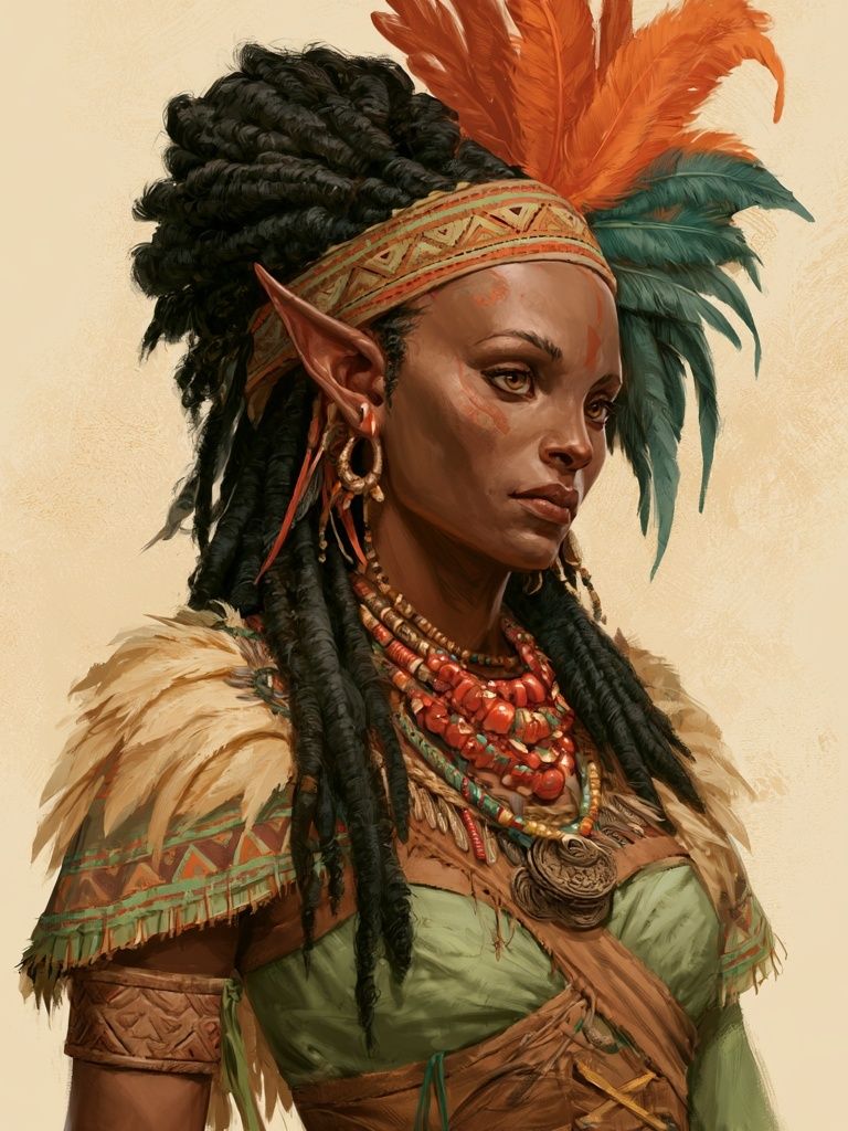 Fantasy Elf Portrait Print. poster detail