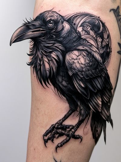 Raven Tattoo Illustration Poster. poster print