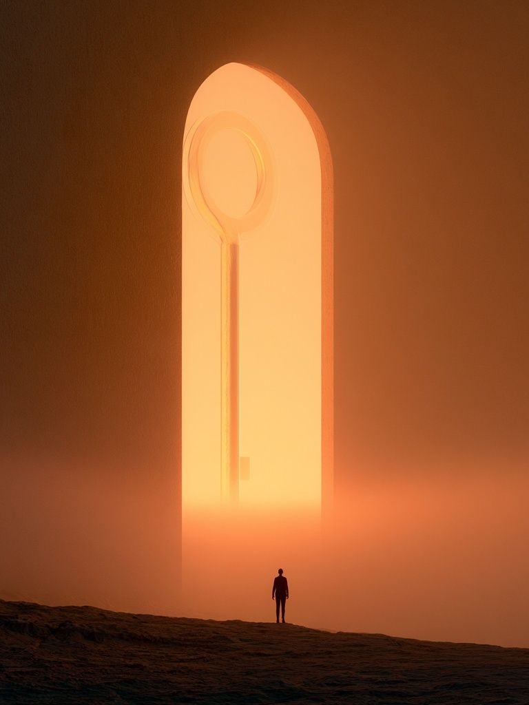 Surreal Portal Landscape Print. poster — illustration art